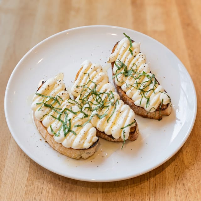 Honey Whipped Ricotta Toast.